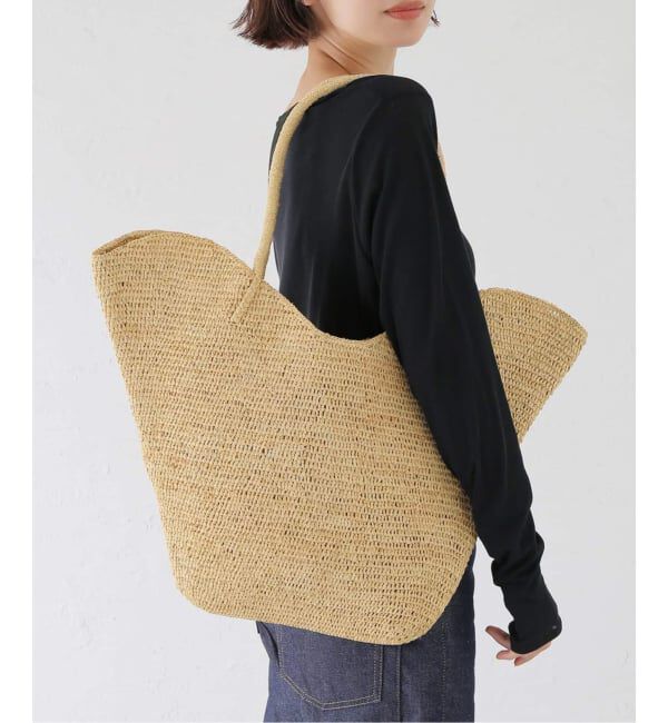 SLOBE IENA「MADE IN MADA /メイドインマダ DOMOINA BAG」|かごバッグ|ベージュ