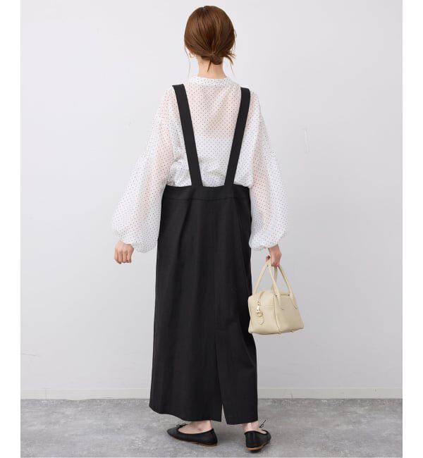 SLOBE IENA「《WEB限定/追加》アイラインフロントジップジャンパースカート」|ワンピース|