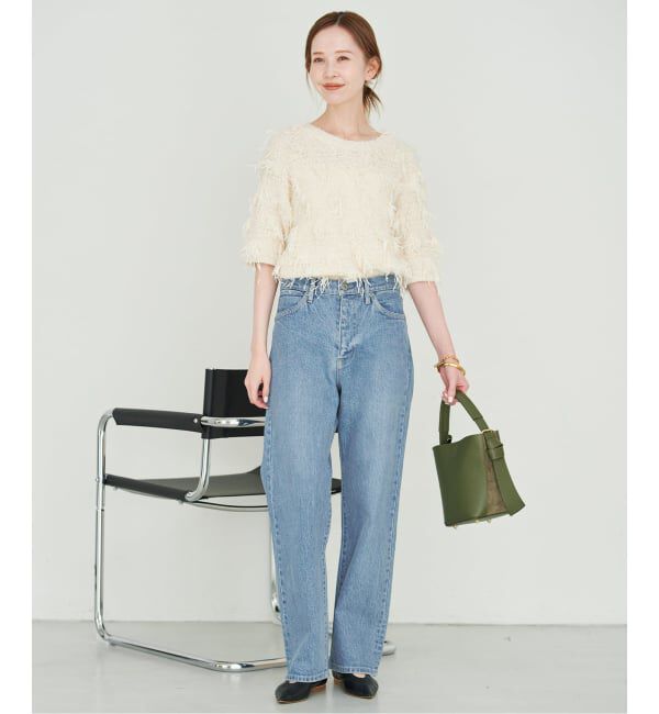 SLOBE IENA「《4サイズ展開/追加》LE DENIM ストレートデニムパンツ」|デニム|