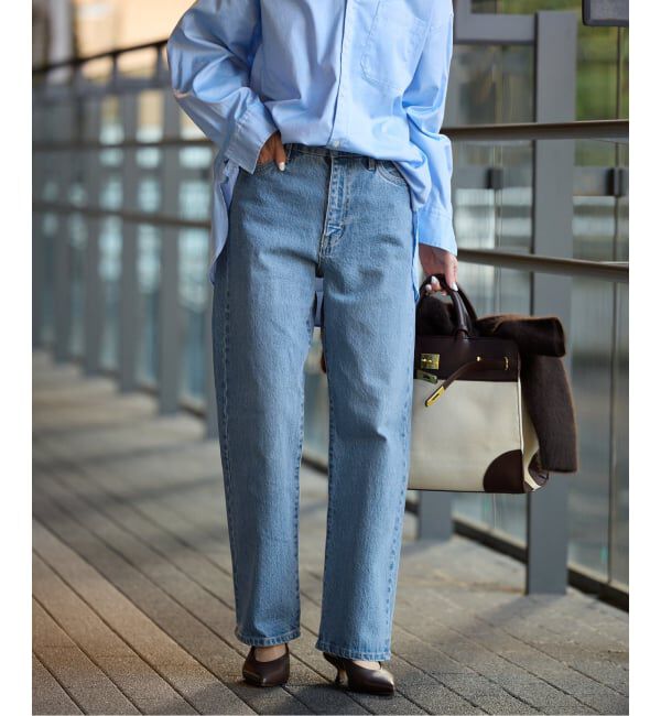 SLOBE IENA「《4サイズ展開/追加》LE DENIM ストレートデニムパンツ」|デニム|
