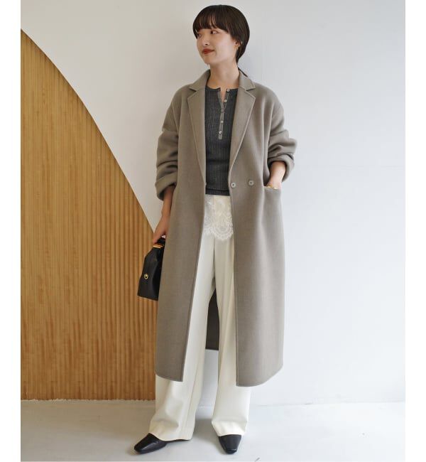 シリーズあり/追加予約》souple woolダブルフェイスチェスターコート
