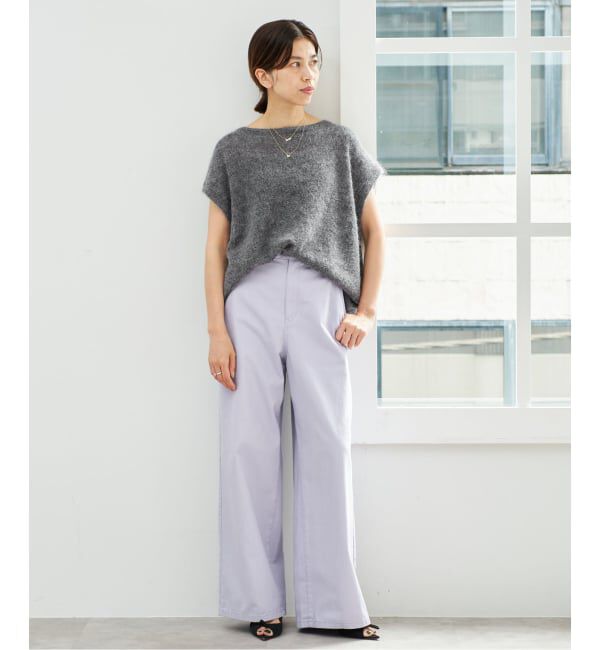 IENA「《予約》シルクモヘヤミックスノースリーブ」|ニット・セーター|
