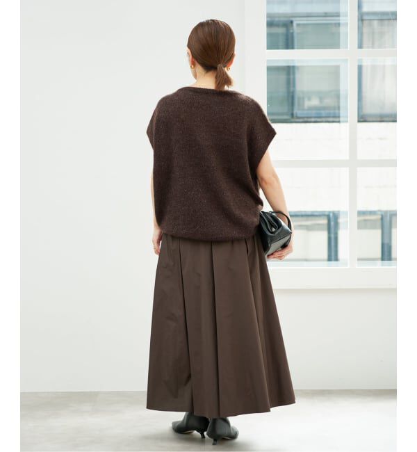 IENA「《予約》シルクモヘヤミックスノースリーブ」|ニット・セーター|