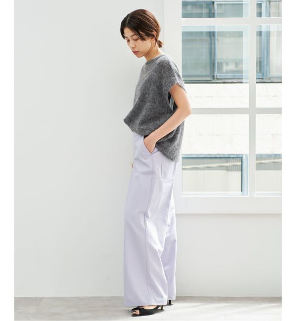 IENA「《予約》シルクモヘヤミックスノースリーブ」|ニット・セーター|