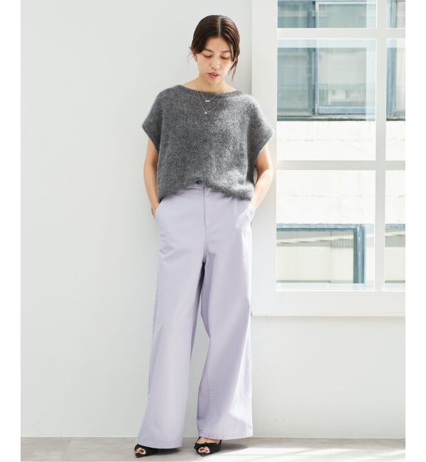 IENA「《予約》シルクモヘヤミックスノースリーブ」|ニット・セーター|