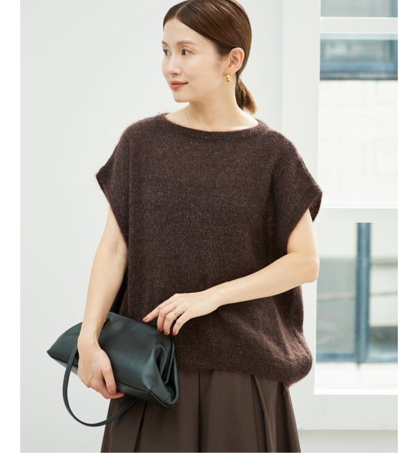 IENA「《予約》シルクモヘヤミックスノースリーブ」|ニット・セーター|