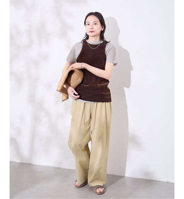 JOURNAL STANDARD「《追加3》【撥水/接触冷感/洗える/UVカット】リネンナイロンストレッチワイドパンツ」|その他|