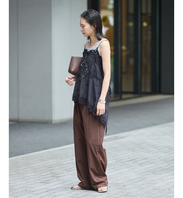 JOURNAL STANDARD「《追加3》【撥水/接触冷感/洗える/UVカット】リネンナイロンストレッチワイドパンツ」|その他|