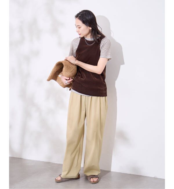 JOURNAL STANDARD「《追加3》【撥水/接触冷感/洗える/UVカット】リネンナイロンストレッチワイドパンツ」|その他|