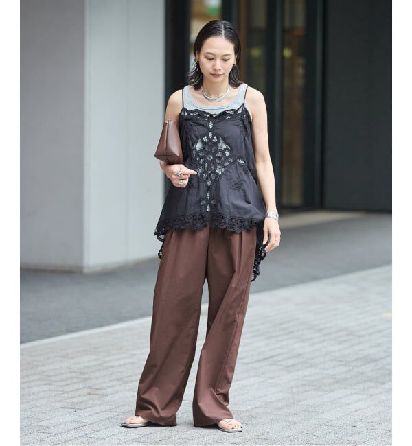 JOURNAL STANDARD「《追加3》【撥水/接触冷感/洗える/UVカット】リネンナイロンストレッチワイドパンツ」|その他|