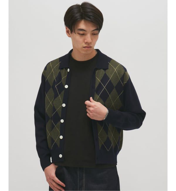 JOURNAL STANDARD「《予約》レトロ ジャガード カラー ニット カーディガン」|カーディガン|