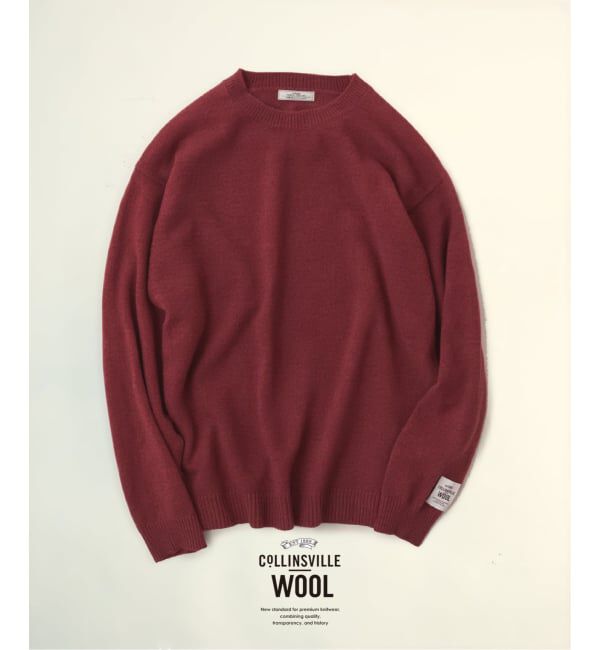 JOURNAL STANDARD relume「《予約》COLLINS VILLE WOOL / コリンズ ビル ウール クルーネック ニット」|ニット・セーター|ピンク A