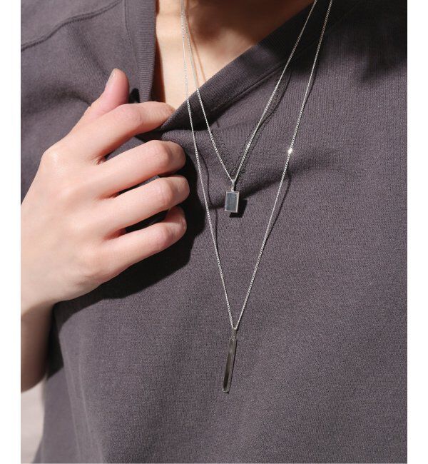 Spick and Span「《WEB限定》【SAMH by LILAS】バーモチーフ65cmネックレス SV」|ネックレス|