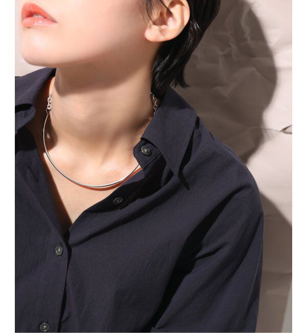Spick and Span「【SAMH by LILAS】パイプハーフチェーンネックレス SV」|ネックレス|