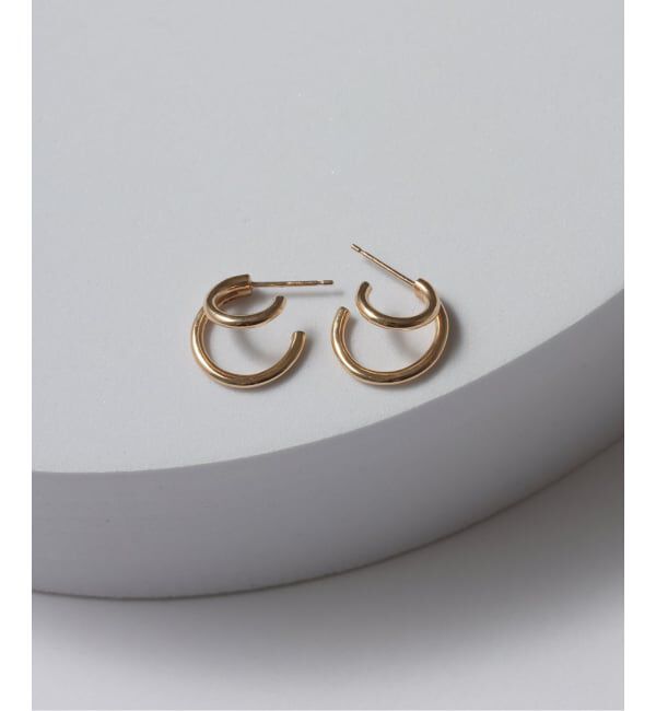Lilas by Spick&Span「ダブルラインピアス K10（両耳）」|ピアス|ゴールド