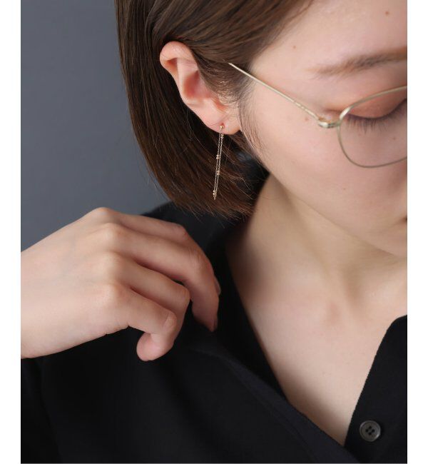 Lilas by Spick&Span「キャビアチェーンピアス K10(両耳)」|ピアス|ゴールド