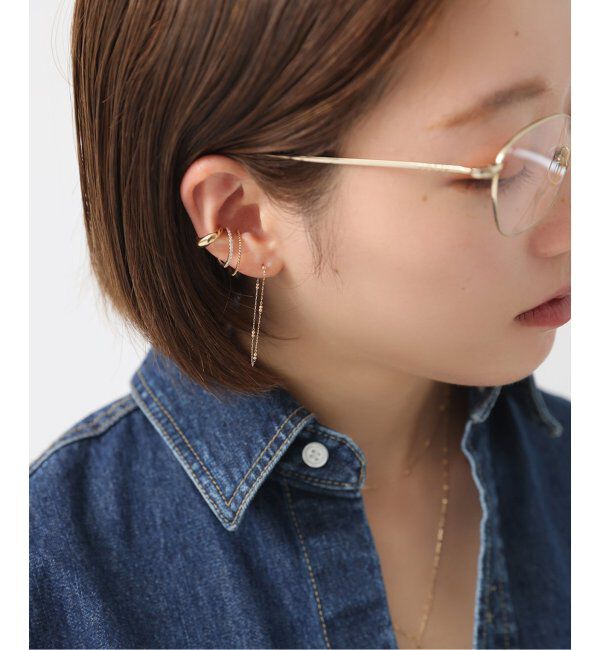 Lilas by Spick&Span「キャビアチェーンピアス K10(両耳)」|ピアス|