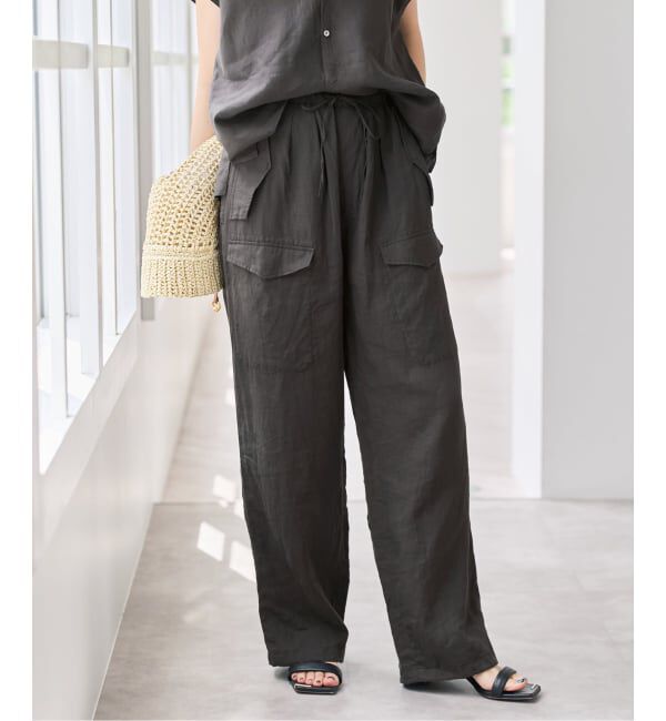 Spick and Span「TICCA  / ティッカ リネンカーゴパンツ」|カーゴ|