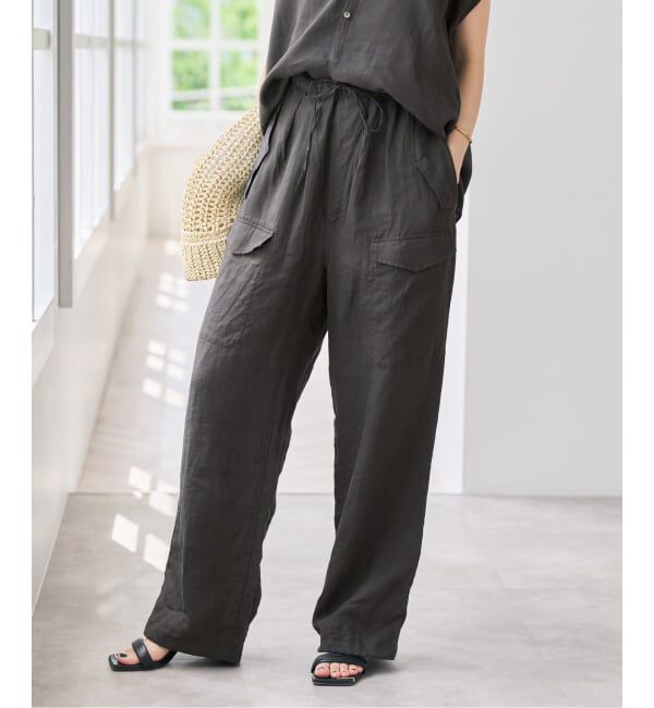 Spick and Span「TICCA  / ティッカ リネンカーゴパンツ」|カーゴ|