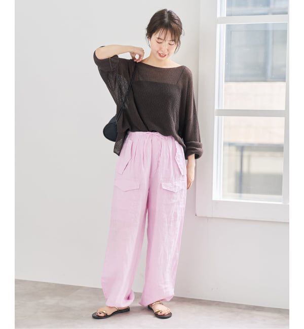 Spick and Span「TICCA  / ティッカ リネンカーゴパンツ」|カーゴ|