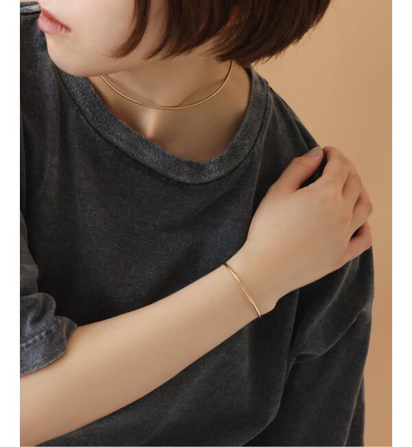 Lilas by Spick&Span「《予約》2.5パイプC型チョーカー K10」|ネックレス|