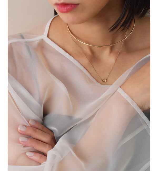 Lilas by Spick&Span「《予約》2.5パイプC型チョーカー K10」|ネックレス|