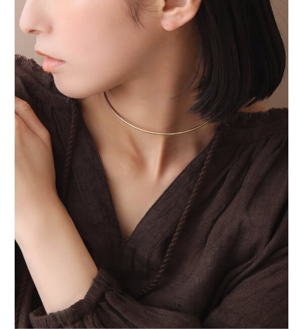 Lilas by Spick&Span「《予約》2.5パイプC型チョーカー K10」|ネックレス|