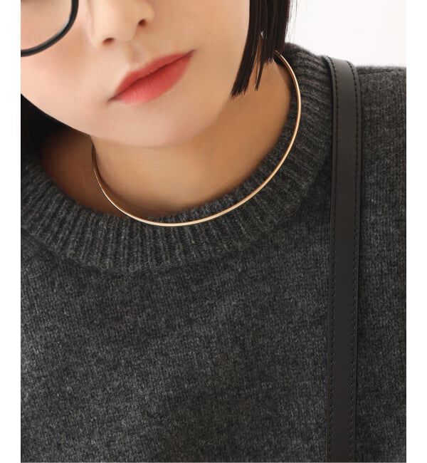 Lilas by Spick&Span「《予約》2.5パイプC型チョーカー K10」|ネックレス|