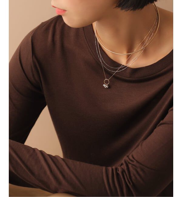 Lilas by Spick&Span「《予約》2.5パイプC型チョーカー K10」|ネックレス|
