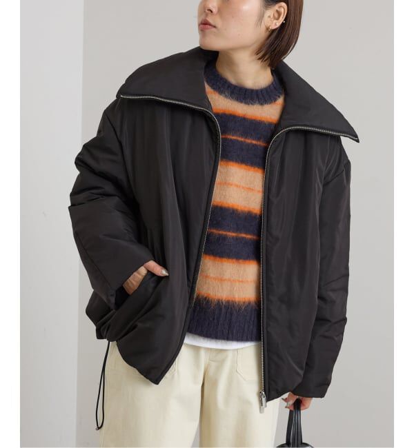 U by SPICK&SPAN「《予約》撥水フロントジップパファージャケット」|その他|ブラック