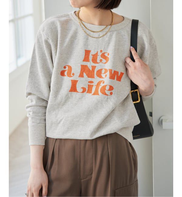 Spick and Span「《予約》Mixta /ミクスタ CREW NECK SWEAT クルーネックスウェット」|スウェット・ジャージ|グレーA