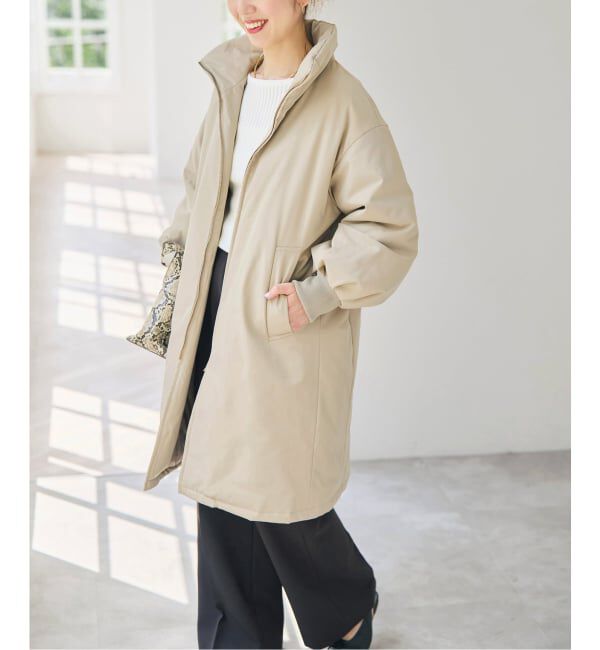 Spick and Span「《予約》撥水ツイルパデッドパフスリーブコート」|その他|ベージュ