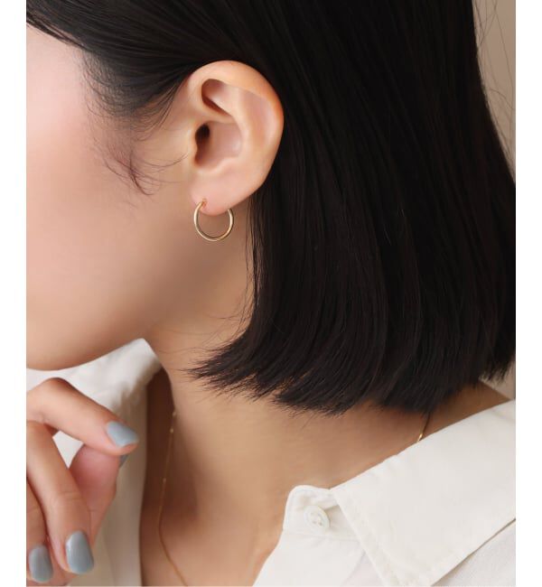 Lilas by Spick&Span「《予約》1.5パイプ1.5cmルーフピアス K10（両耳）」|ピアス|