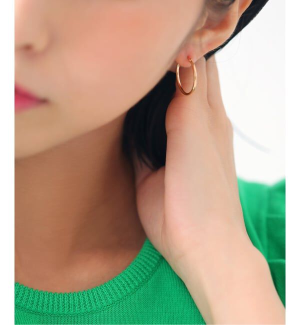 Lilas by Spick&Span「《予約》1.5パイプ2cmルーフピアス K10（両耳）」|ピアス|