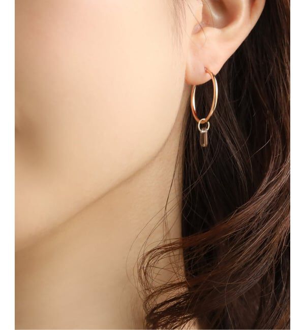 Lilas by Spick&Span「《予約》1.5パイプ2cmルーフピアス K10（両耳）」|ピアス|