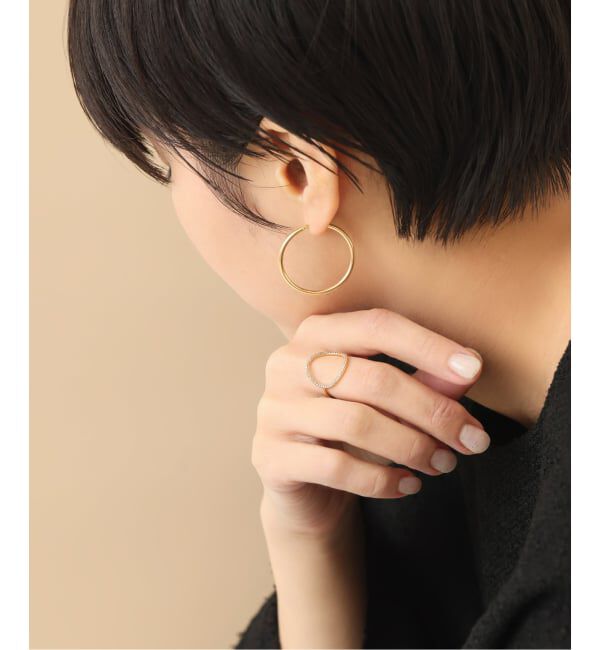 Lilas by Spick&Span「《予約》1.5パイプ3.5cmルーフピアス K10（両耳）」|ピアス|