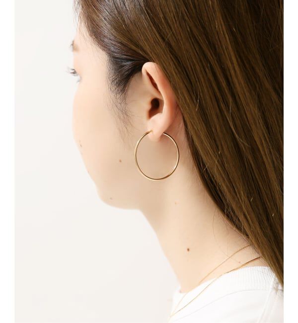Lilas by Spick&Span「《予約》1.5パイプ3.5cmルーフピアス K10（両耳）」|ピアス|