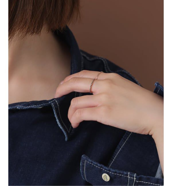 Lilas by Spick&Span「《予約》ブラックダイヤハーフエタニティーリング K10」|リング|
