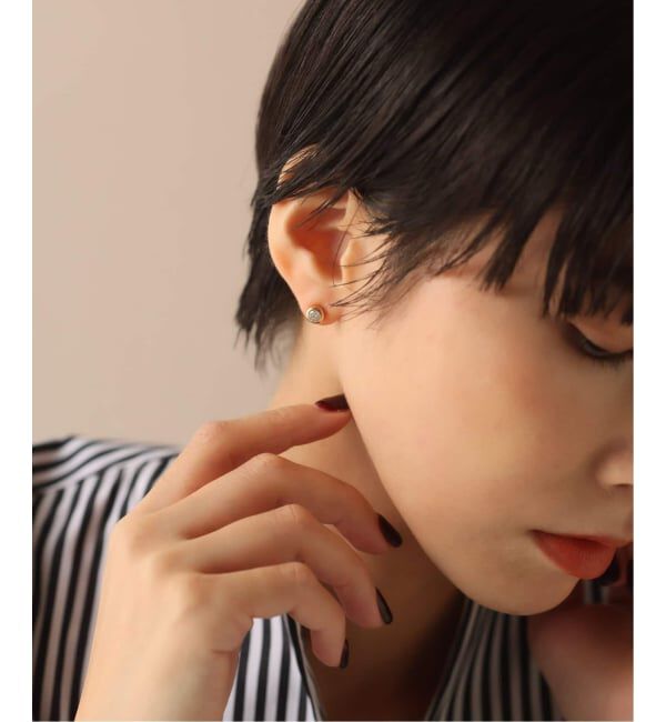 Lilas by Spick&Span「《予約》フクリン0.28ctダイヤピアス K18（両耳）」|ピアス|