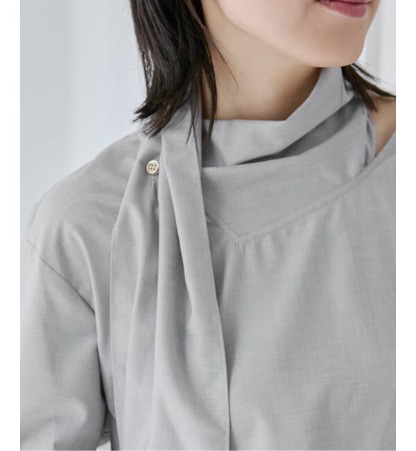  「《予約》【洗える】タイブラウス」|シャツ・ブラウス|