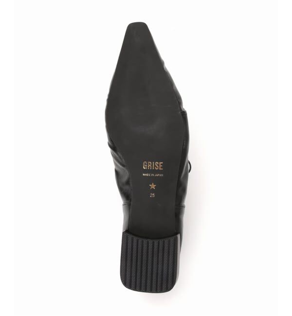 GRISE「《予約/WEB+一部店舗限定》GRISEレザーギャザーカットアウトフラット」|その他|