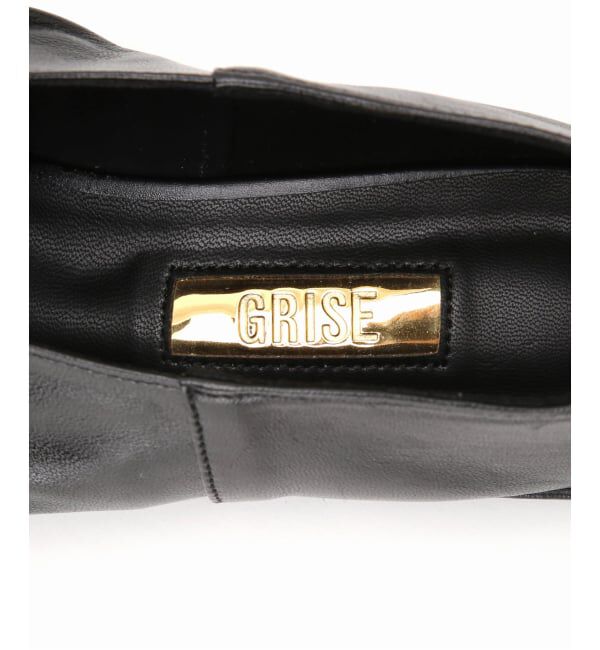 GRISE「《予約/WEB+一部店舗限定》GRISEレザーギャザーカットアウトフラット」|その他|