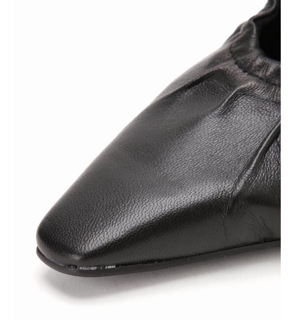 GRISE「《予約/WEB+一部店舗限定》GRISEレザーギャザーカットアウトフラット」|その他|