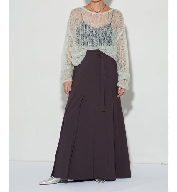 GRISE「《予約/WEB+一部店舗限定》GRISEレザーギャザーカットアウトフラット」|その他|