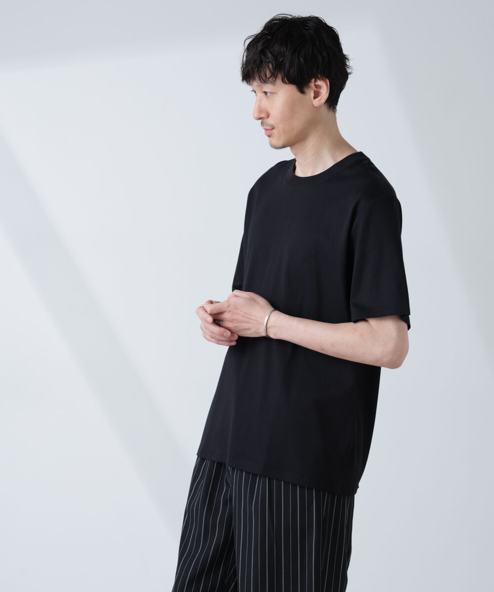 NANO universe「WEB限定/Anti Soaked(R) 汗染み防止 クルーネックレギュラーシルエットTシャツ」|Tシャツ・カットソー|