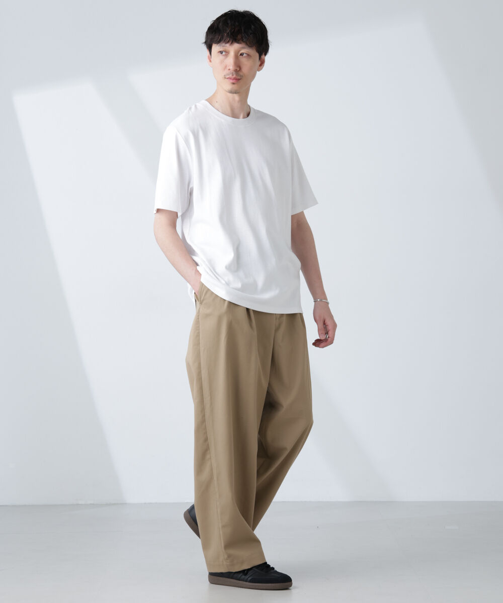 NANO universe「WEB限定/Anti Soaked(R) 汗染み防止 クルーネックレギュラーシルエットTシャツ」|Tシャツ・カットソー|