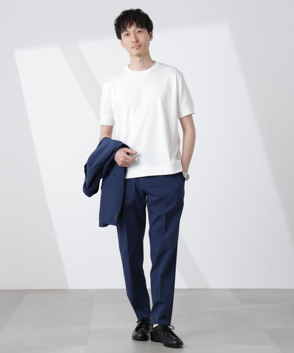 NANO universe「[FORMAL JERSEY]クルーネックカットソー半袖」|Tシャツ・カットソー|