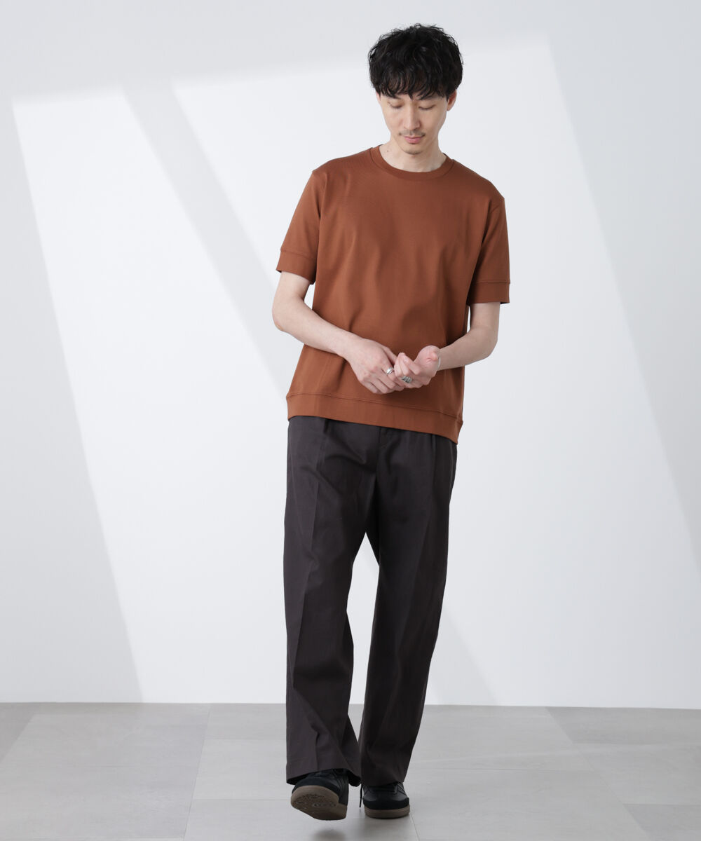 NANO universe「[FORMAL JERSEY]クルーネックカットソー半袖」|Tシャツ・カットソー|