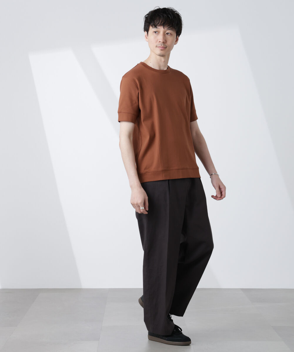 NANO universe「[FORMAL JERSEY]クルーネックカットソー半袖」|Tシャツ・カットソー|