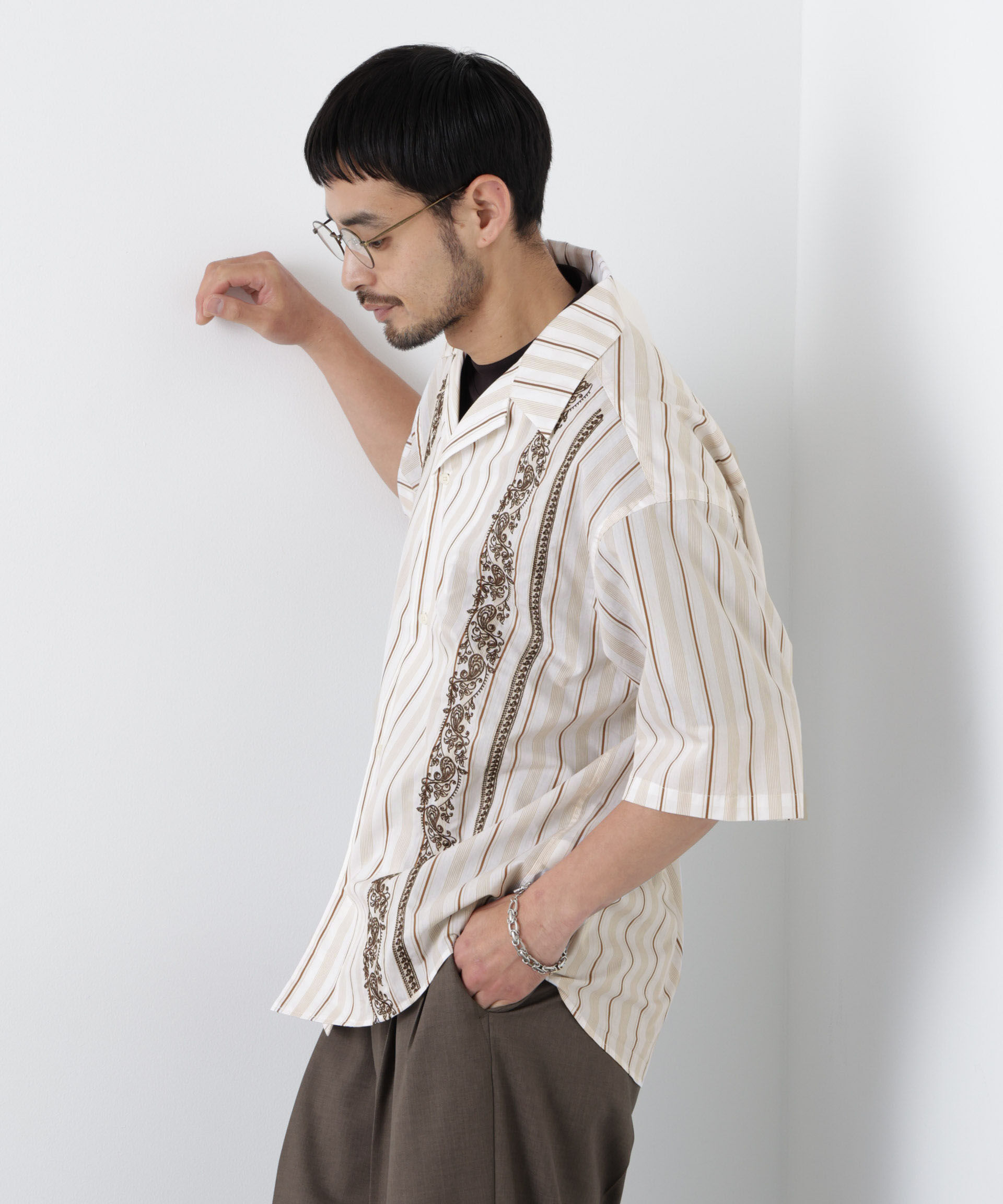 nano･universe「｢OtoNANO｣&times;masoret 刺繍シャツ」|シャツ・ブラウス|